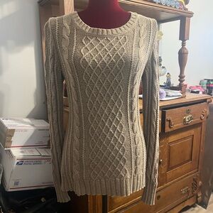 Old Navy Beige Cable Knit Sweater